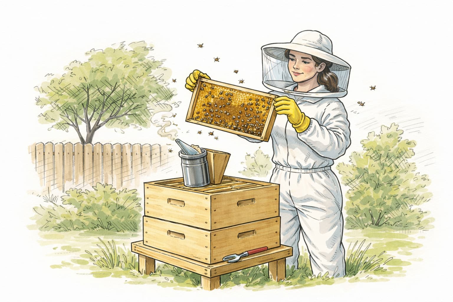 Farmers selling produce